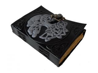 Wholesaler-Tree-Wicca-Wiccan-Antique-Black-Silver-Leather-NeoPagan-Leather-Journal-Spell-B
